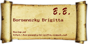 Borsenszky Brigitta névjegykártya